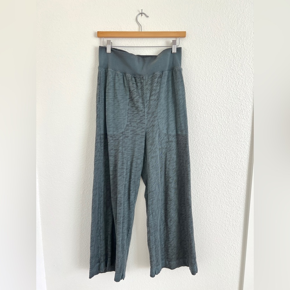 ATM lounge pants / soft slub jersey burn out wide leg pants / size S - Picture 2 of 6